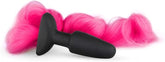 Fetish Collection Silicone Butt Plug With Tail Pink Butt Plugs